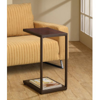 Coaster Furniture 901007 Rectangular Accent Table with Bottom Shelf Brown